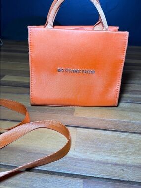 Brandon Blackwood ESR Orange Satchel Tote with strap